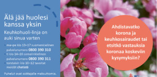 Ahdistavatko korona ja keuhkosairaudet tai etsitkö vastauksia koronaa koskeviin kysymyksiin?