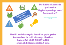 WARGELIN MUHIIM AH: Ma doonaysaa inaad hesho Hygieniapassi-ga (kaarka nadaafadda)?