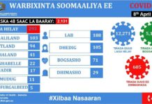 Xaaldihii ugu dambeeyay ee feyruska Korona iyo Somaaliya