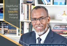 BISHAARO- WAXAA SOOMAALIDA KU DHAQAN FINLAND LOOGU BISHAARAYNAA IN BUUGGA DANJIRE EE UU QORAY DANJIRE MAXAMED CALI NUUR UU SOO GAARAY DALKA FINLAND