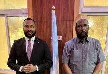 Xildhibaan MP Suldaan Said Ahmed, ergeyga gaarka ah ee Finland u qaabilsan Geeska Afrika oo la kulmay Wasiirka Awqaafta iyo Arrimaha Diinta ee Soomaaliya Mukhtaar Roobow